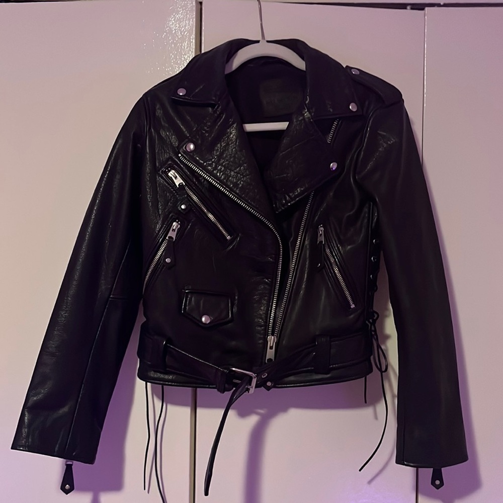 All Saints leather jacket. Size 2-it’s small
